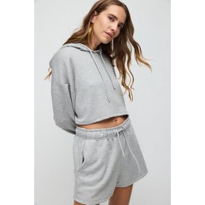 No Matter What - Sweatshirt - Grijs - Capuchon met Trekkoord - Lange Mouw