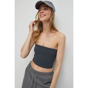 No Matter What Top  antraciet