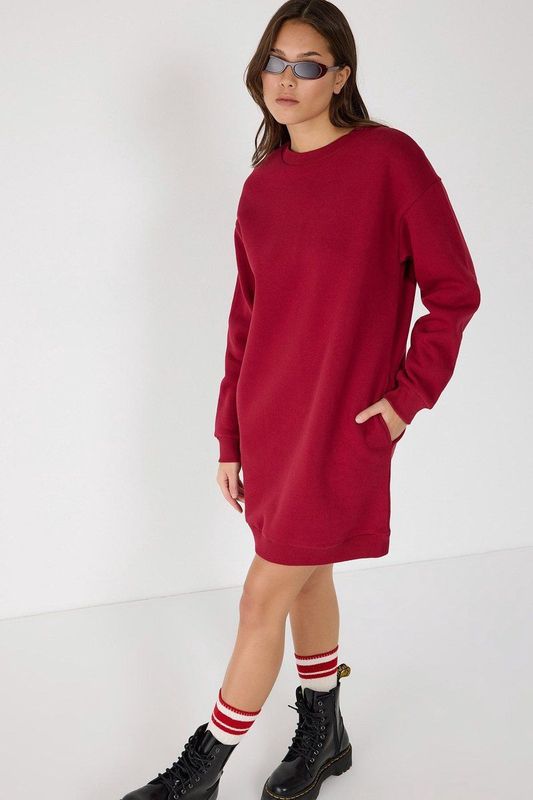 Sweater - Effen - Sweatstof - Normale Pasvorm - Lange Mouw