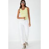 Haltertop - Effen - Gevoerd - Aansluitende Pasvorm - Mouwloos