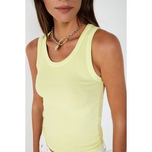 Haltertop - Effen - Gevoerd - Aansluitende Pasvorm - Mouwloos