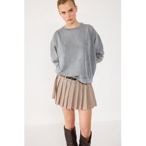Nomatter-What - Acid Wash Sweater - Fietskraag