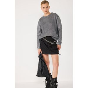 Metallic Detail Losse Fit Gebreide Trui