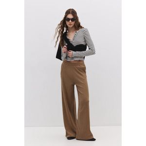 No Matter What - Broek - Lichtbruin - Wide Leg - Mid Waist