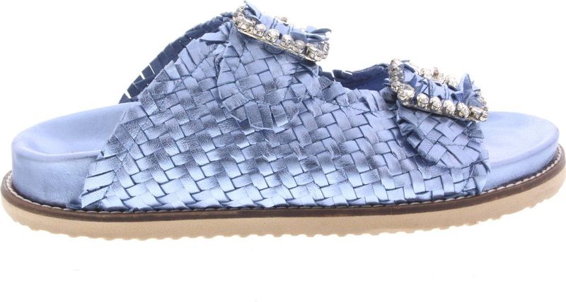 Inuovo - 395010 - Slippers - Blauw Metallic - Leer