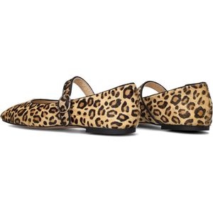 Inuovo - Ballerina's - Veelkleurig - Leer - Bruine Ponyhair