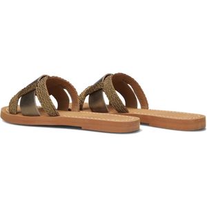 Lina Locchi - Groene Instap Pantoffels - Synthetisch Materiaal