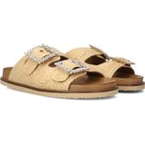 Inuovo - 396027 - Dames Slippers - Beige - Leer