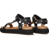 Inuovo - A96001 - Sandalen - Zwart - Leren Binnenkant