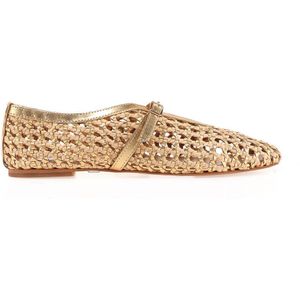 Inuovo raffia ballerina's beige