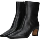 INUOVO - Enkellaarsjes - Zwart - Glad Leer - Blokhak