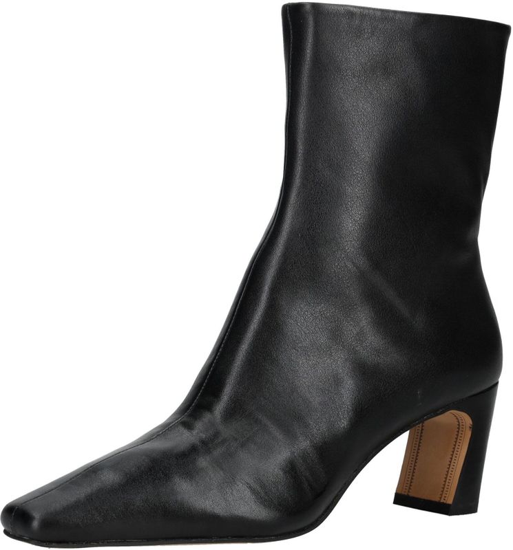 INUOVO - Enkellaarsjes - Zwart - Glad Leer - Blokhak