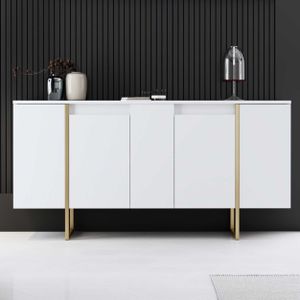 Dressoir Luxe Wit/Goud 160cm