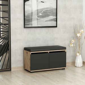 Relaxdays - Walnoot houten - Slaapkamer Schoenenkasten