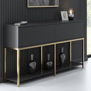 Arabic House Dressoir Lord Antraciet/Goud 150cm - Metaal/Melamine