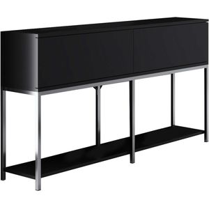 Emob - Woody Fashion Console - Dressoir - Zwart - MDF - 150x30x80 cm