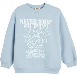 Sweatshirt - Bloemen - Normaal - Boxy - Lange Mouw - Ronde Kraag