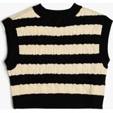 Ronde kraag Haar Vlecht Sweater