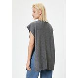 Sweater - V-kraag - Extra Groot - Heuplengte - Mouwloos