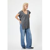 Sweater - V-kraag - Extra Groot - Heuplengte - Mouwloos