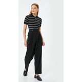 Koton - Trui - Zwart / Wit - Gestreept - Halve Mouw