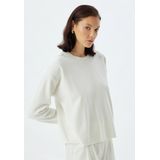 Koton - Sweatshirt - Ecru - Normale Pasvorm - Lange Mouw