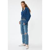 Koton - Jeans - Blauw - Denim - Ripped - Lang/maxi - Regular Fit
