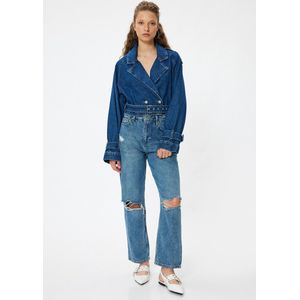 Koton - Jeans - Blauw - Denim - Ripped - Lang/maxi - Regular Fit