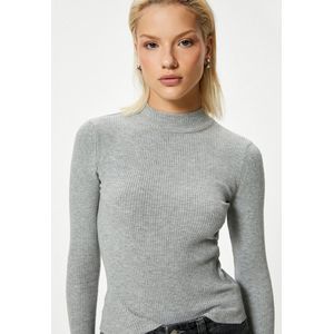 Koton - Trui - Grijs - Gebreide Truien