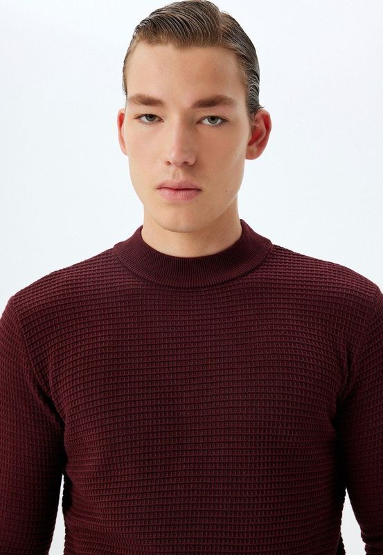 Koton - Trui - Bordeaux - Normale Pasvorm - Lange Mouw