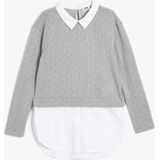 Koton SWEATSHIRTS Overhemdkraag Met gebruik van twee verschillende stoffen Sweatshirt