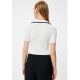 Polokraag Slim Sweater - Korte Mouw - Normale Lengte