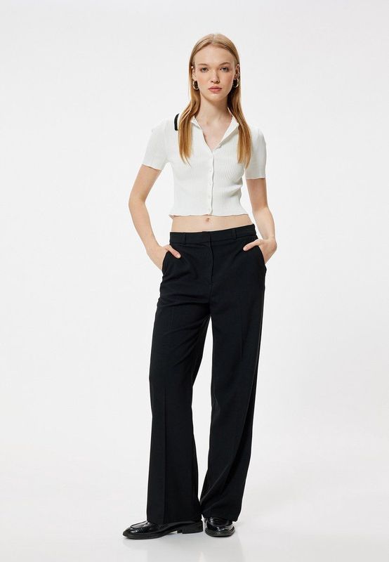 Polokraag Slim Sweater - Korte Mouw - Normale Lengte