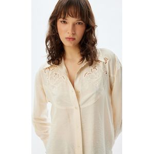 Koton - Blouse - Beige - Klassieke Blouse - Lange Mouw