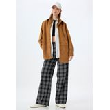 Capri Broeken - Geruit - Elastische Band - Mid Waist - Wide Leg