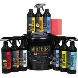 AutoFresh - Luxe Autoreinigingsset - 12-delig - Inclusief Polijstende Autosjampoo - Dashboard Glansspray