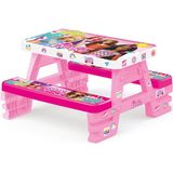 Dolu - Barbie - Picknicktafel - Roze/Paars - Geschikt voor Kinderen Vanaf 3 Jaar