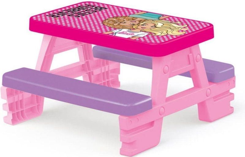 Dolu - Barbie - Picknicktafel - Roze/Paars - Geschikt voor Kinderen Vanaf 3 Jaar