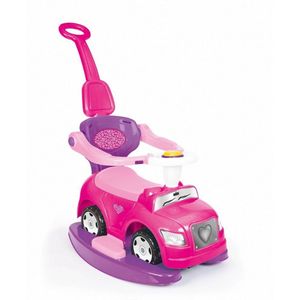 Dolu - Loopauto - Roze - Met Duwstang - Geschikt voor Kinderen vanaf 12 Maanden
