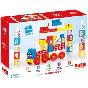 Dolu blokkentrein met 50 blokken