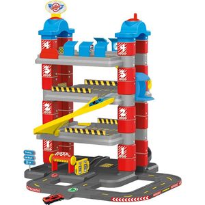 Dolu Toy Factory New York Garage met 4 Etages/2 Die-Cast Auto's/2 Verkeersborden/Boom