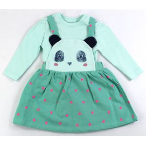 Baby Kledingset 2 delig jurk + sweater gemaakt van Welsoft anti-allergisch Panda design