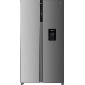 Beko GNO5322WDXPN, Vrijstaand, Amerikaanse deur, Roestvrijstaal, LED, Op de deur, 532 l