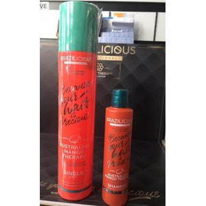 BraziliCious Australian Mango Therapy Keratine, 1000ml +  shampoo 250 ml