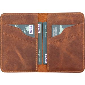 Pulledro - Leder Cardholder Pasjeshouder - Portemonnee - Antic Tan