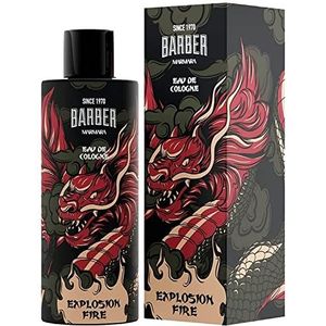 BARBER MARMARA EXPLOSION FIRE Limited Edition Eau de Cologne 500ml | Herren Duftwasser Glasflasche | Geschenkverpackung | Herren Parfüm | Aftershave Men | Unisex-Duft - Cologne barber | 8% Duftöl