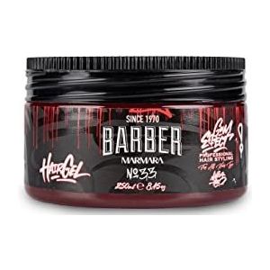 BARBER MARMARA No.33 Hair Styling Gel 250ml - haargel heren - sterke grip - geen lijmen en zonder resten - Alcohol vrij - Frisse geur - Hair Gel - Wet Hair Look - Gummy Effect