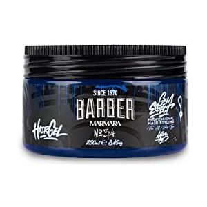 BARBER MARMARA No.34 Hair Styling Gel voor heren, 250 ml, sterke grip, plakt niet en laat geen resten achter, alcoholvrij, frisse geur, haargel, gumeffect