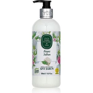 Eyüp Sabri Tuncer – Witte Zeep – Met 100 % Natuurlijke Olijfolie – Handzeep Met Pomp – 500 ML - 100% Vegan - Glutenvrij