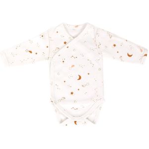 Sevibaby - Galaxy Romper - Off-White - 100% Katoen - Lange Mouw